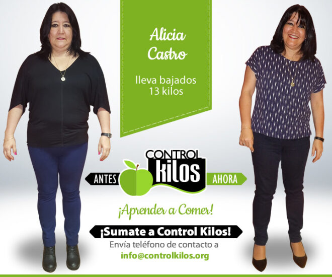 Alicia C. bajó 13 kilos
