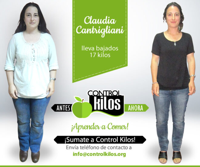Claudia C. bajó 17 kilos