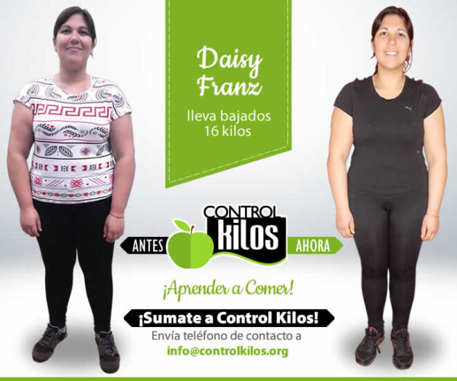 Daisy F. bajó 16 kilos