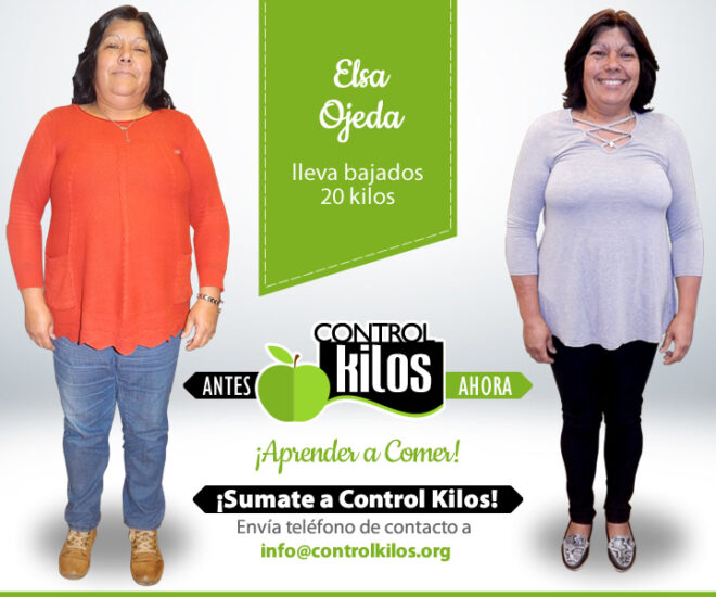 Elsa O. bajó 20 kilos