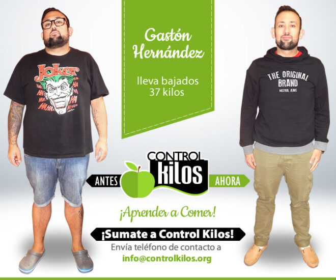 Gastón H. bajó 37 kilos