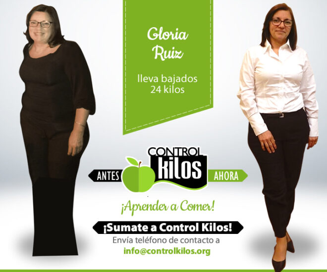 Gloria R. bajó 24 kilos
