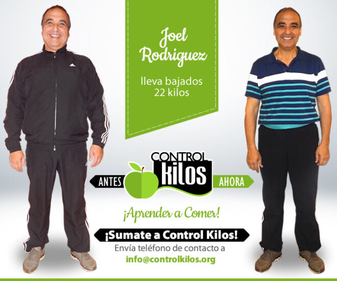 Joel R. bajó 22 kilos