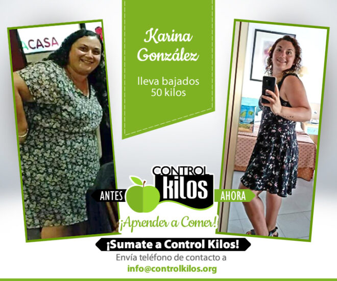 Karina G. bajó 50 kilos