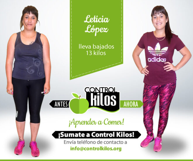 Leticia L. bajó 13 kilos