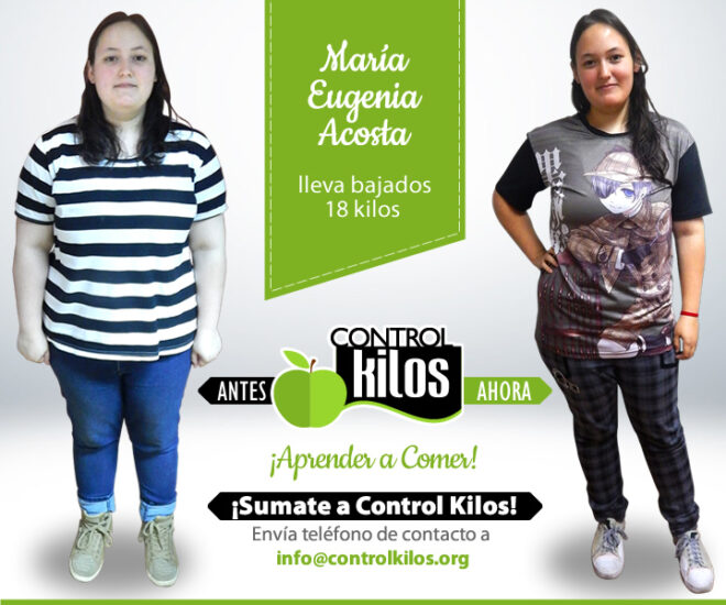 María Eugenia A. bajó 18 kilos