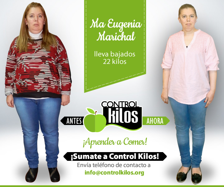 María Eugenia M. bajó 22 kilos