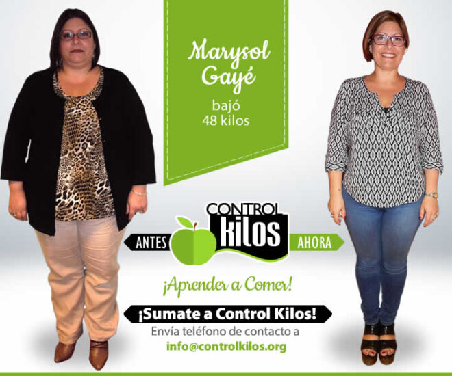 Marysol G. bajó 48 kilos