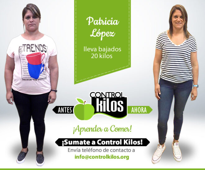 Patricia L. bajó 20 kilos