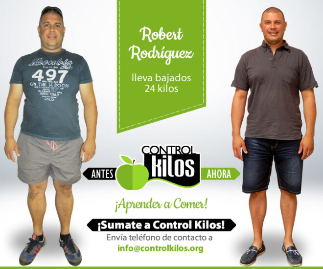 Robert R. bajó 24 kilos