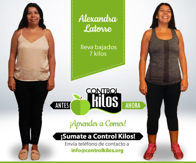 Alexandra L. bajó 7 kilos.
