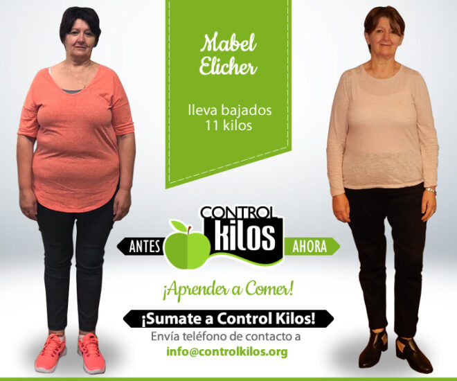 Mabel E. bajó 11 kilos.