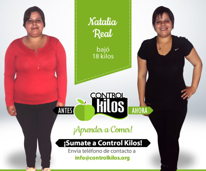 Natalia R. bajó 18 kilos.