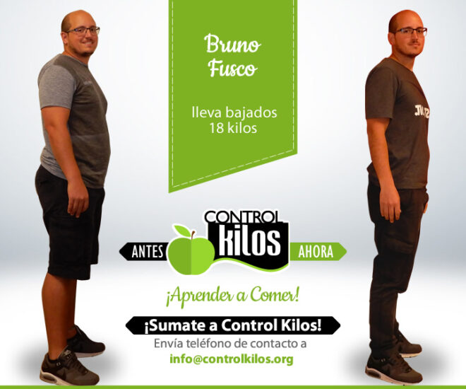 Bruno F. bajó 18 kilos