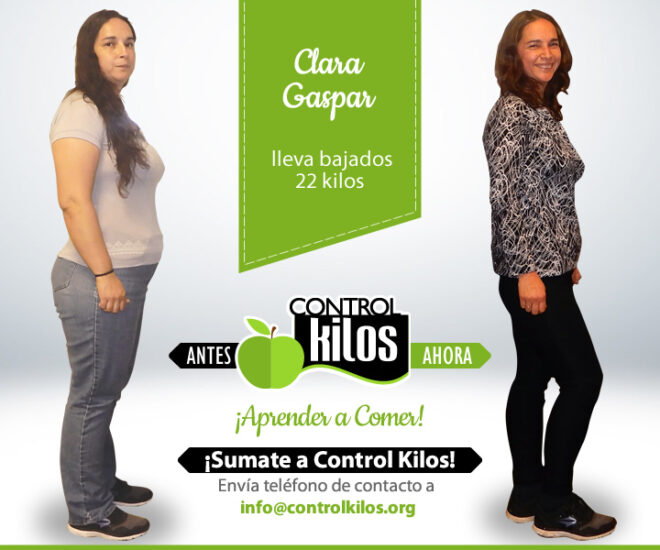 Clara G. bajó 22 kilos