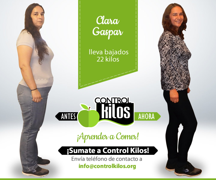 Clara G. bajó 22 kilos