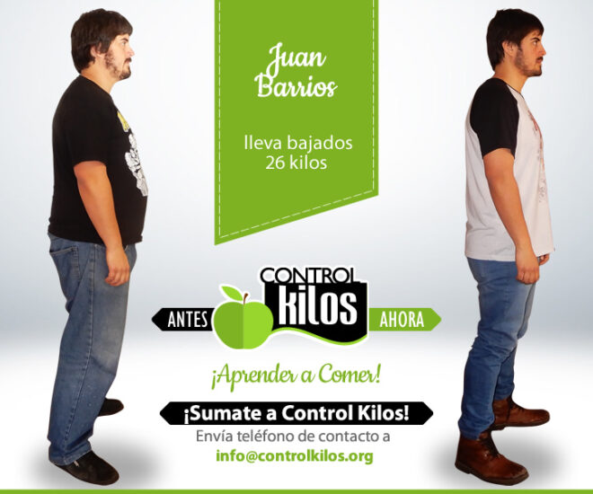 Juan B. bajó 26 kilos