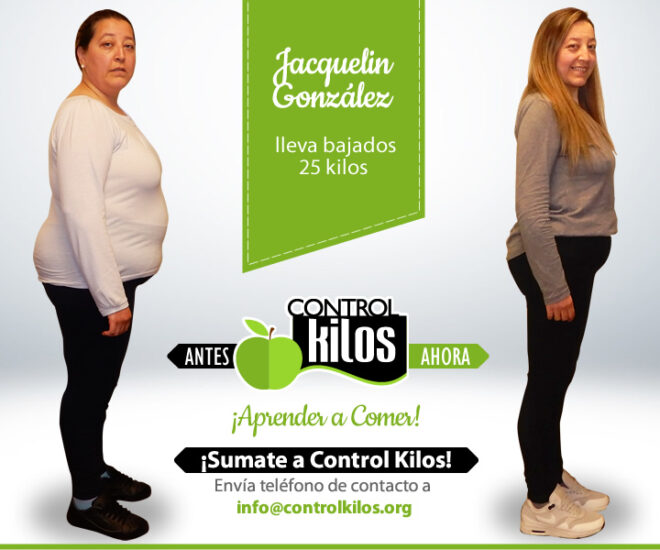 Jacquelin G. bajó 25 kilos
