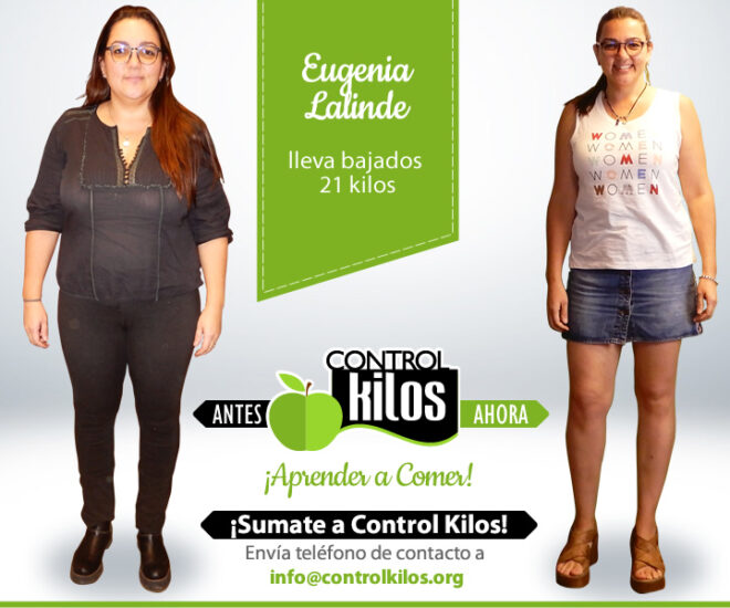 Eugenia L. bajó 21 kilos