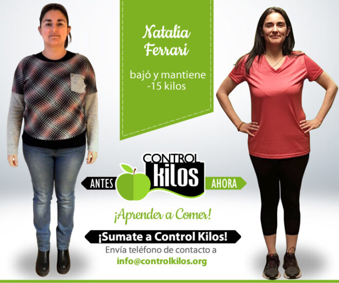 Natalia F. bajó 15 kilos