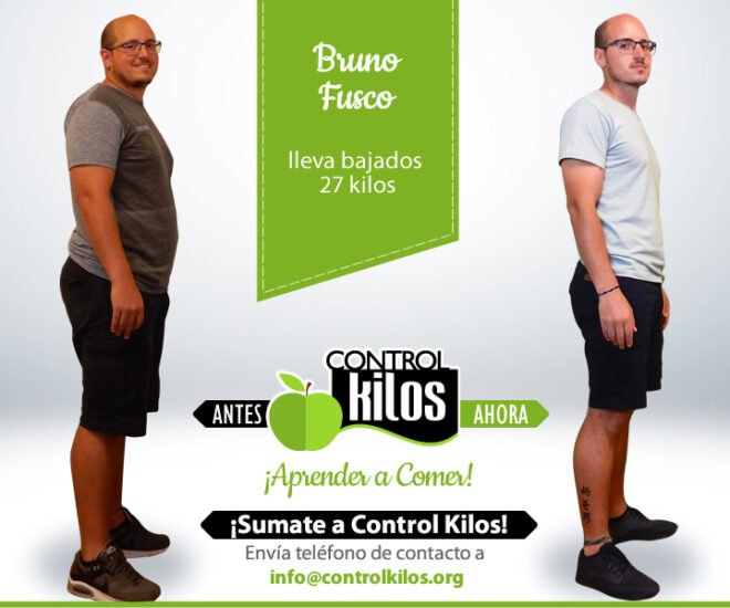 Bruno F. bajó 27 kilos