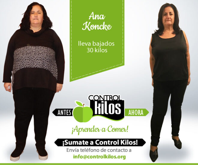 Ana K. bajó 30 kilos