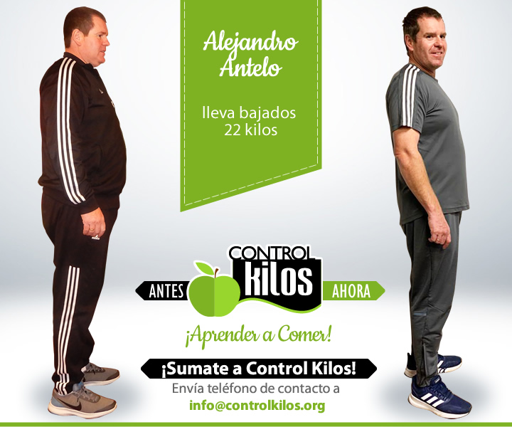 Alejandro A. bajó 22 kilos