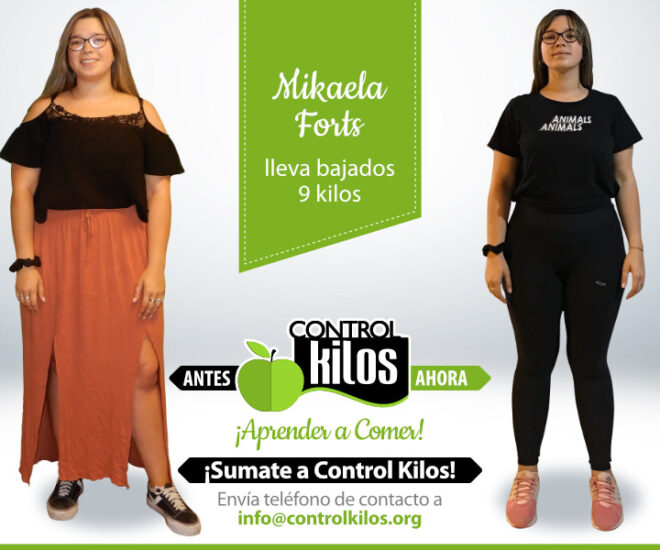 Mikaela F. bajó 9 kilos