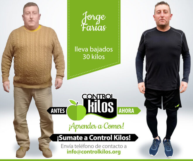 Jorge F. bajó 30 kilos