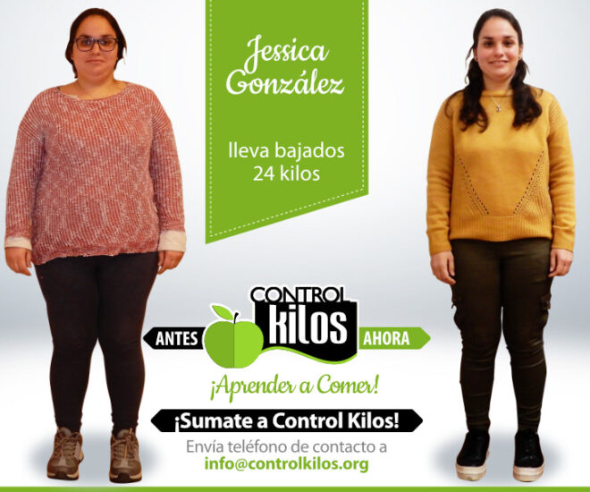 Jessica G. bajó 24 kilos
