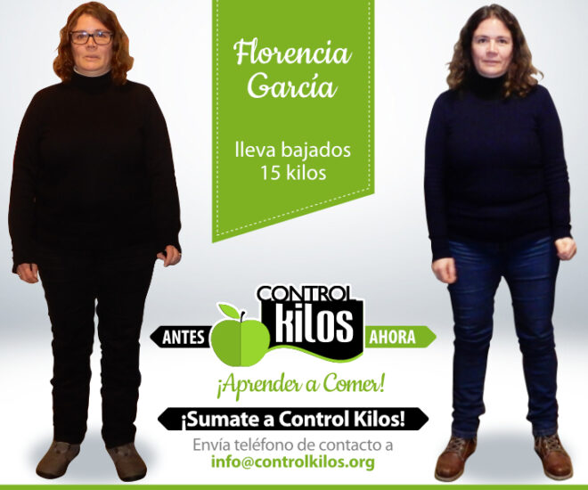 Florencia G. bajó 15kg