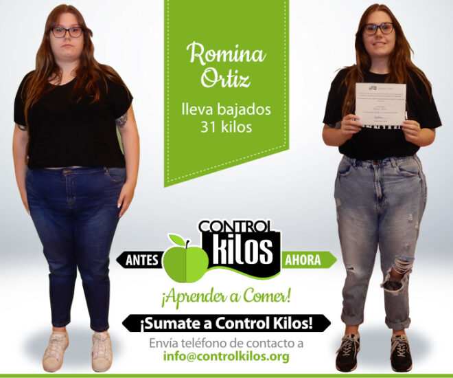 Romina O. bajó 31 kilos