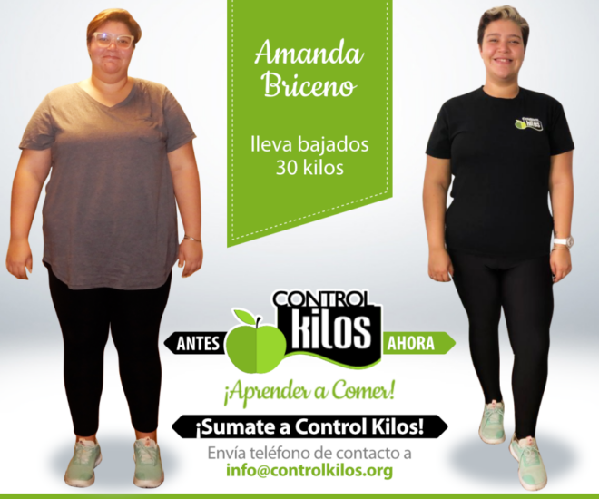 Amanda B. bajó 30 kilos