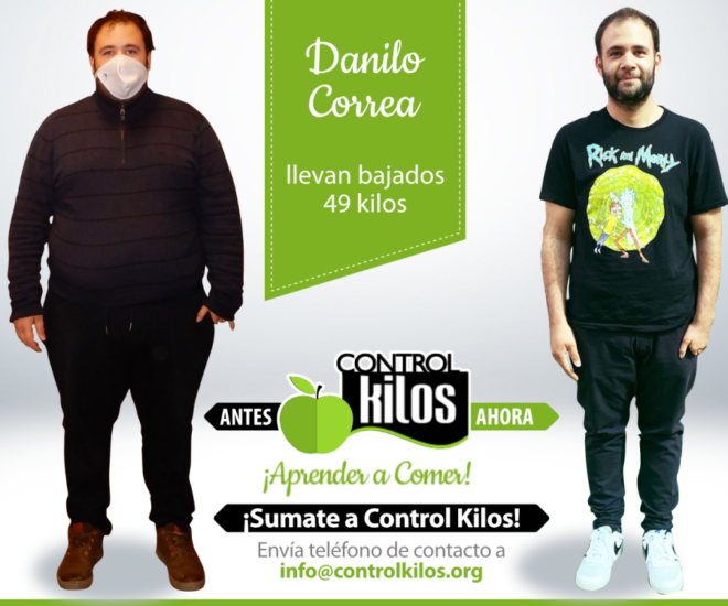 Danilo C. bajó 49 kilos