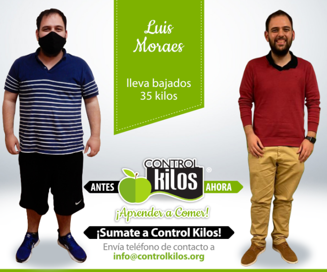 Luis M. bajó 35 kilos