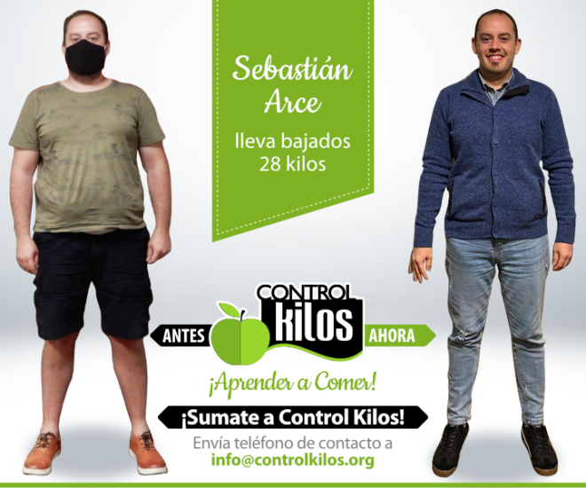 Sebastián A. bajó 28 kilos
