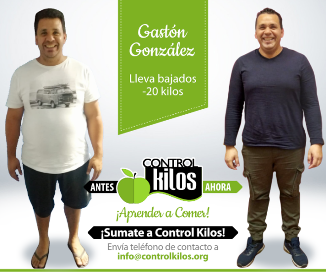 Gastón G. bajó 20 kilos