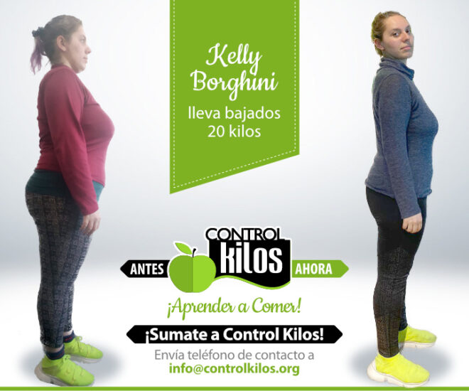 Kelly B. bajó 20 kilos