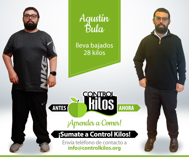 Agustín B. bajó 28 kilos