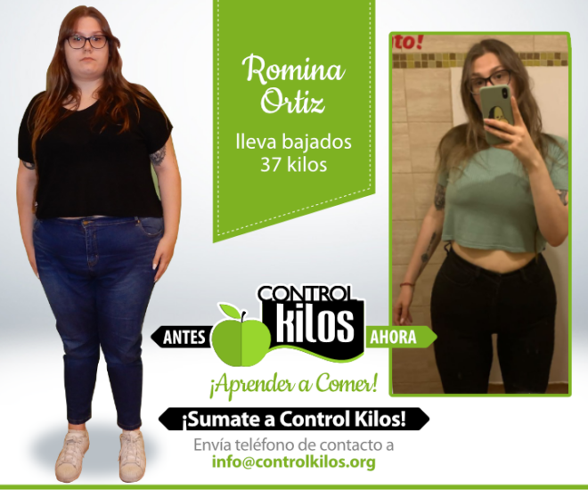 Romina O. bajó 37 kilos.
