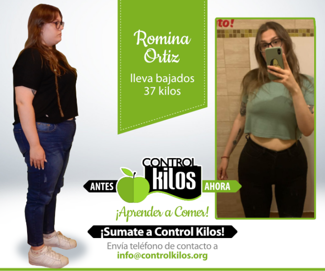 Romina O. bajó 37 kilos