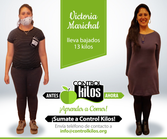 Victoria M. bajó 13 kilos