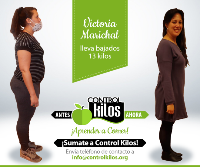 Victoria M. bajó 13 kilos