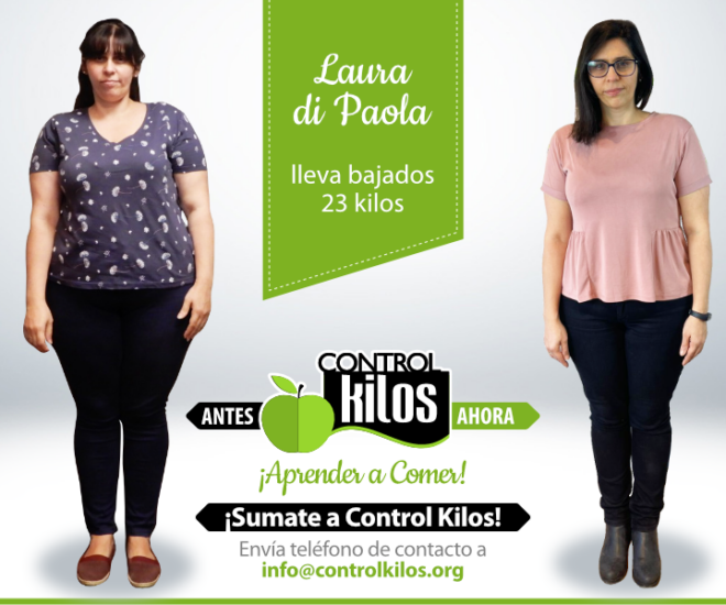 Laura D.P. bajó 23 kilos.