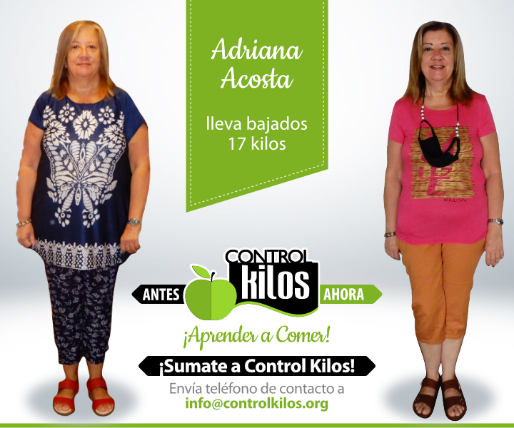 Adriana A. bajó 17 kilos