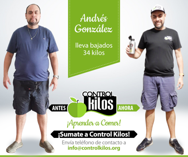 Andrés G. bajó 34 kilos