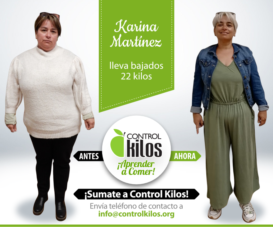 Karina M. bajó 22 kilos.