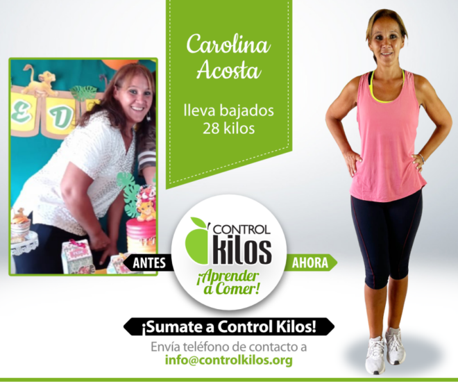 Carolina A. bajó 28 kilos