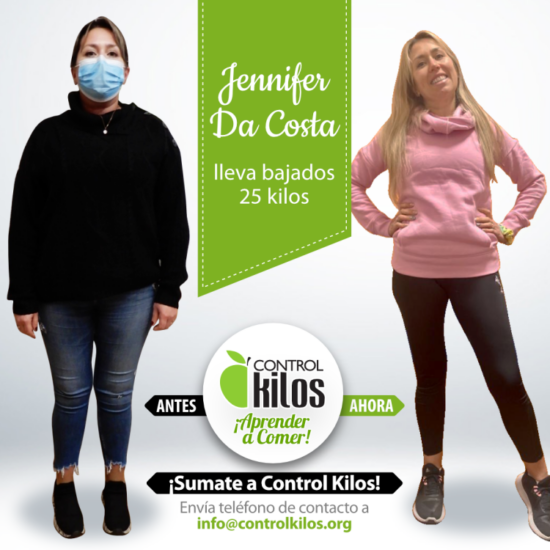 Jennifer D.C. bajó 25 kilos