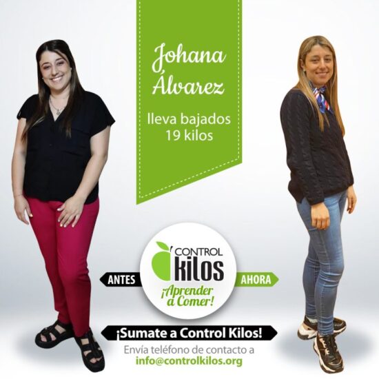 Johana A. bajó 19 kilos.